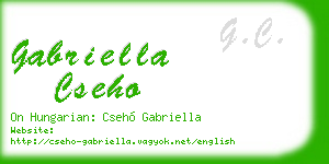 gabriella cseho business card