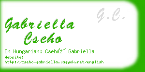 gabriella cseho business card